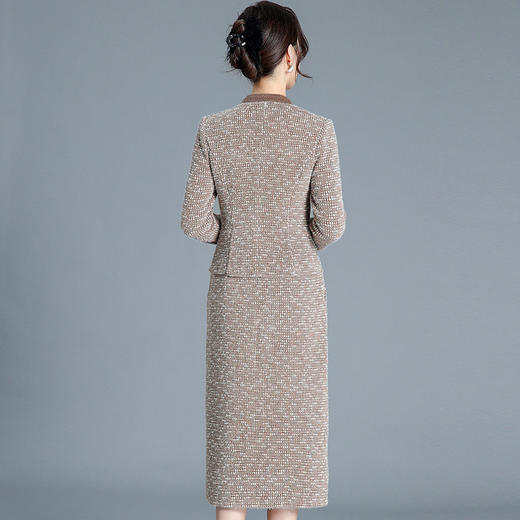 QYM H3539 -Y假两件气质优雅连衣裙加厚保暖仿貂绒保暖长裙 商品图2