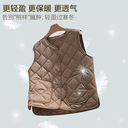 秋冬保暖颠覆来袭！【DUBAILI--男女同款科技三防羊毛马甲】防风防水防污性能、羊毛填充更轻盈/更保暖/更透气、简约立体剪裁版型、斜插兜+后背精妙横切设计、百搭造型解锁秋冬新时尚 商品图6