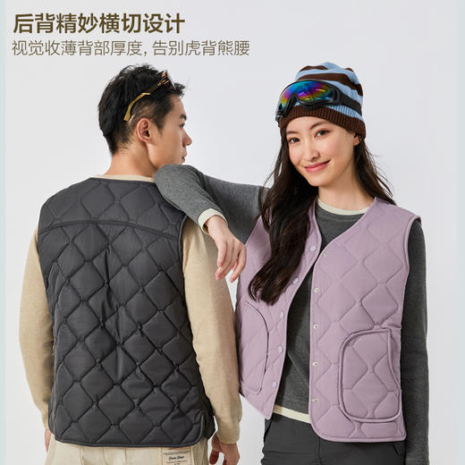 秋冬保暖颠覆来袭！【DUBAILI--男女同款科技三防羊毛马甲】防风防水防污性能、羊毛填充更轻盈/更保暖/更透气、简约立体剪裁版型、斜插兜+后背精妙横切设计、百搭造型解锁秋冬新时尚 商品图2