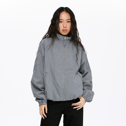 oneup格子花苞拉链夹克（男女同款） 商品图0