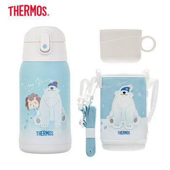 膳魔师316L保温杯儿童保温杯开学必备吸管杯直饮杯小学生水壶550ml蓝 商品图2