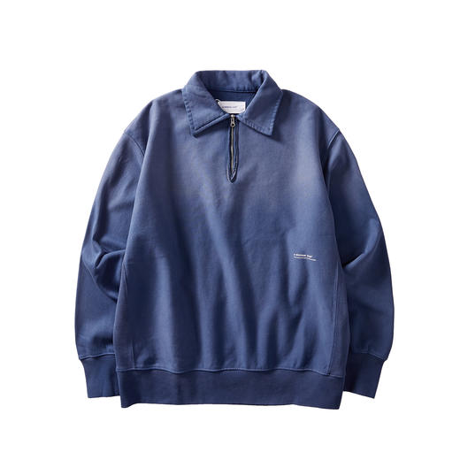 a minimal club重水洗420克毛圈卫衣半开襟廓形复古水洗AM59ST18 商品图6