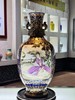 霁蓝描金开窗美女双耳瓶 商品缩略图0
