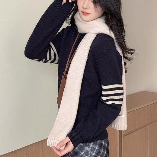 时尚搭配！西田の凉子 绵羊毛针织围巾 轻盈保暖 时尚百搭 8色可选 商品图4