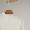 西子/冰雪奇缘羊绒毛机器烫钻半高领白色针织衫/MSXS174 商品缩略图1