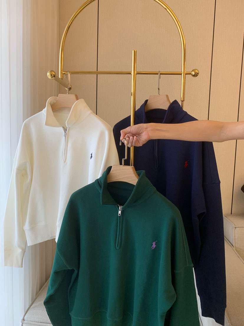 1023-1 亲戚工厂一手渠道 小马半拉链套头翻领polo卫衣 我穿L宽松舒适