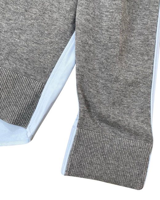 中性款前长后短羊毛拼接衬衫014 商品图2