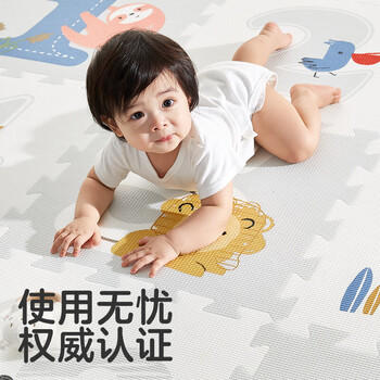 可优比（KUB）宝宝爬行垫拼接加厚XPE婴儿爬爬垫客厅儿童地垫6片-165*112.5*2cm 商品图2
