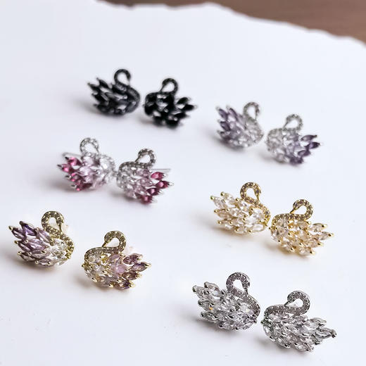 BAOFANDI宝梵迪 法式轻奢天鹅系列耳钉 商品图12