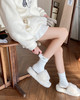 4双一组！暖芙芙羊毛女袜纯色英文布标  经典黑白灰棕色系 百搭好看软糯糯羊绒、加厚保暖抗寒 商品缩略图2