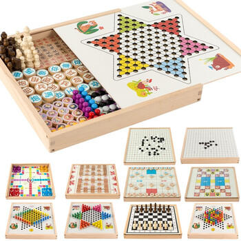 福孩儿27合1飞行棋五子棋蛇棋跳棋盘类桌游儿童益智玩具男孩女生日礼物 商品图3