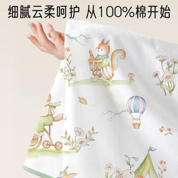 爱宝适婴儿抱被春秋款纯棉新生儿襁褓巾宝宝防惊跳产房包单兔趣萌宝S738 商品图8