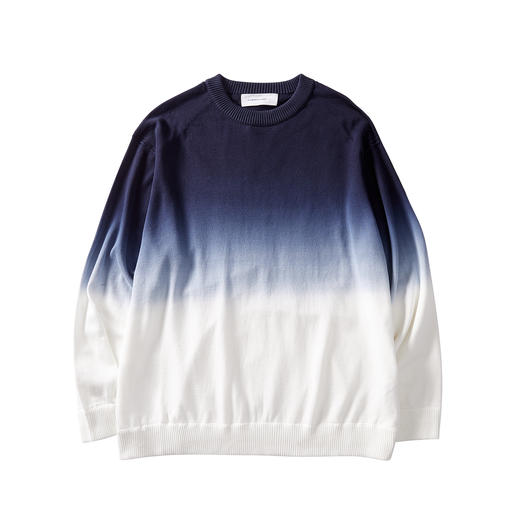 a minimal club手工吊染圆领针织毛衣100%棉渐变廓形休闲AM59SW09 商品图5