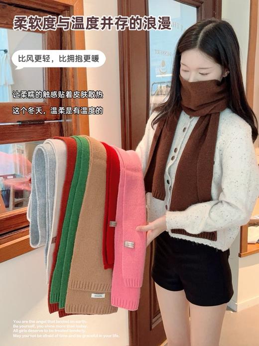 ☺️被秋风卷入的温柔计划🔥【西田の凉子 棉羊毛针织围巾】😎入秋之后，温度总是慢半拍地降下来 🌈风却已经开始变得薄凉，取暖器还没开动 商品图2