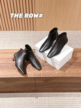 The Row 高品质猫跟侧拉链短靴（DBG）