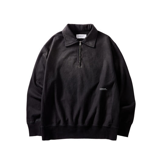 a minimal club重水洗420克毛圈卫衣半开襟廓形复古水洗AM59ST18 商品图5