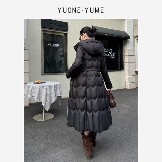 Y5D10Y2382  连帽长款收腰轻盈羽绒服 RJ005 商品图5
