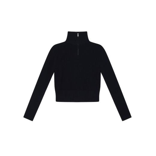 oneup羊毛粗针半拉链套头毛衣（男女同款） 商品图11