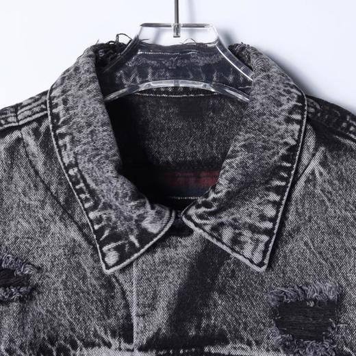 25209SDSA男士秋冬新款痞帅男装美式做旧磨破翻领纽扣夹克百搭宽松外套 商品图2