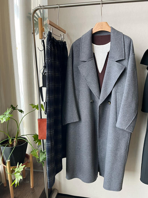 【神仙版型】噢蜜ooomeooo大翻领羊绒混纺手工大衣 商品图9