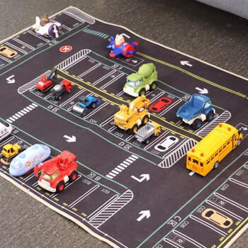 TaTanice停车场地垫儿童游戏爬行垫卧室早教阅读区地毯玩具男孩生日礼物 商品图1
