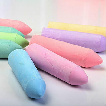 美乐童年儿童粉笔15色20只套装幼儿户外无尘彩色粉笔玩具宝宝粗杆粉笔礼物 商品图8