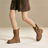 千百度复古厚底中筒西部牛仔靴女骑士靴美拉德长靴子A25533521 商品缩略图4