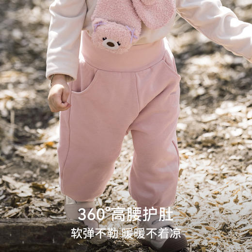 【宝宝服饰】嫚熙童装儿童屁屁裤加绒加厚卫裤保暖护肚裤小月龄婴幼儿高腰裤冬 商品图3