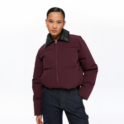 oneup3M新雪丽PU翻领短款棉服 商品图3