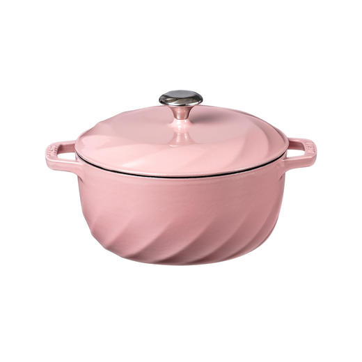 GREE格力 大松铸铁珐琅锅 3.8L 珐琅工艺 厚实铸铁 GTF24-T01e 摩卡粉 商品图3