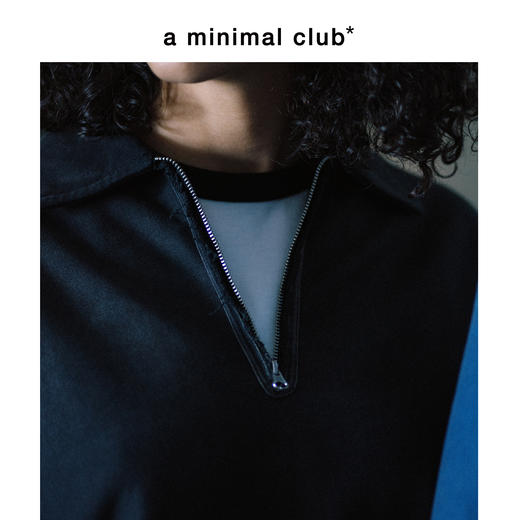 a minimal club重水洗420克毛圈卫衣半开襟廓形复古水洗AM59ST18 商品图4