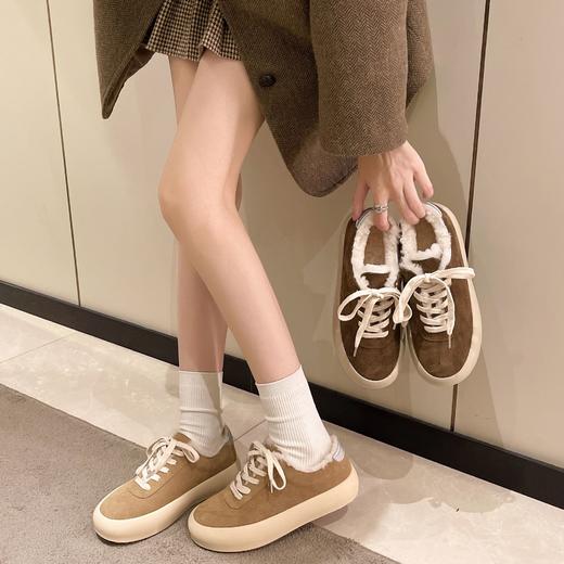 雪地靴女款！2025新款冬季羊毛皮毛一体真皮厚底防滑低帮加厚棉鞋女！ 商品图2