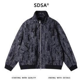 SDSA男士秋冬新款痞帅男装韩版时尚撞色拉链立领夹克外套百搭时尚