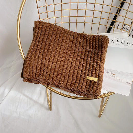 25*175cm【ins 原宿风易出片❗️百搭柔软保温】粗毛线针织围巾女冬季加厚保暖围脖学生纯色潮鹿毛绒。hb 商品图2