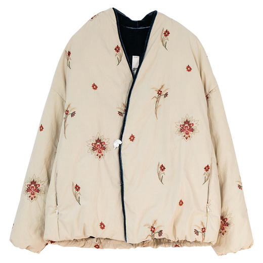 牧衣游原创 匹绣95红嘴雁羽绒短外套冬季新款蓬松保暖羽绒服 宋栀 商品图4