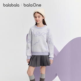 巴拉巴拉balaOne童装女童毛衣儿童2025冬季新款毛衫提花针织衫甜