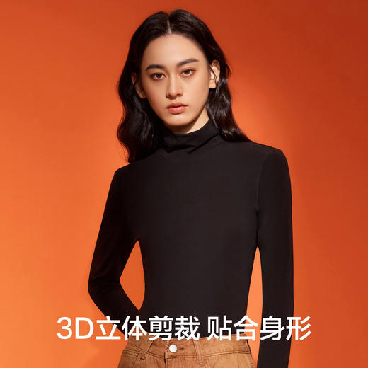 【10A抑菌】【M-XXL】【有棵树】女士长袖高领打底衫保暖T恤 商品图6