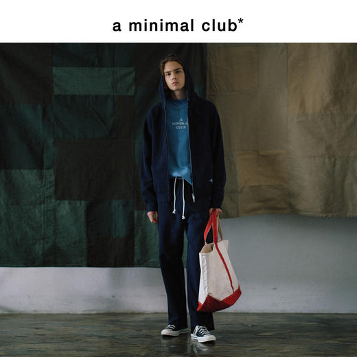 a minimal club格纹撞色裤腰直筒休闲卫裤水洗微吊档AM59SP07 商品图0