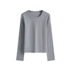 【U领加绒长袖t恤】秋冬新款 240g氨纶纱保暖内搭上衣 女生打底衫  商品缩略图7