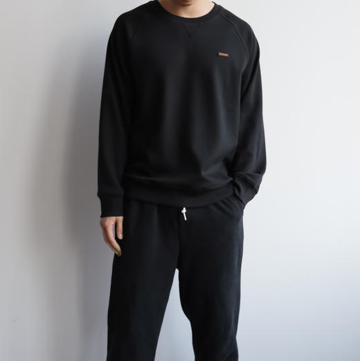 E.Z 双面针织宽松插肩圆领卫衣 WY926 商品图2