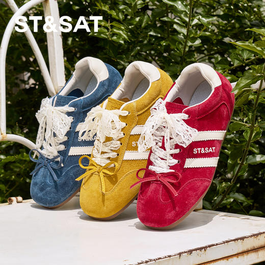 【童鞋】星期六芭蕾风精致蕾丝鞋带软底女童德训鞋SSD3192U30 商品图0