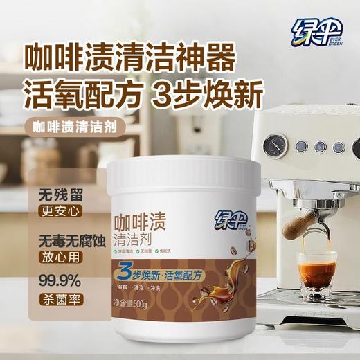 绿伞咖啡渍清洁剂500g茶渍家用咖啡机咖啡杯污渍除垢无毒无腐蚀 商品图0