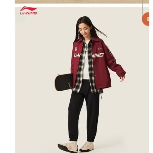 李宁女子2025秋季束脚宽松运动裤AKLV352-4 商品图1