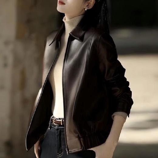 F*endi秀场同款皮衣 SUSX复古乌托邦羊皮革拉链皮衣（下单3-7天发货） 商品图1