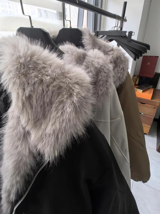 【毛领柔滑密实 保暖堪比羽绒服 宽松版型】Schenvega情侣款仿水貂毛领派克服棉服（E72-SG-552） 商品图2