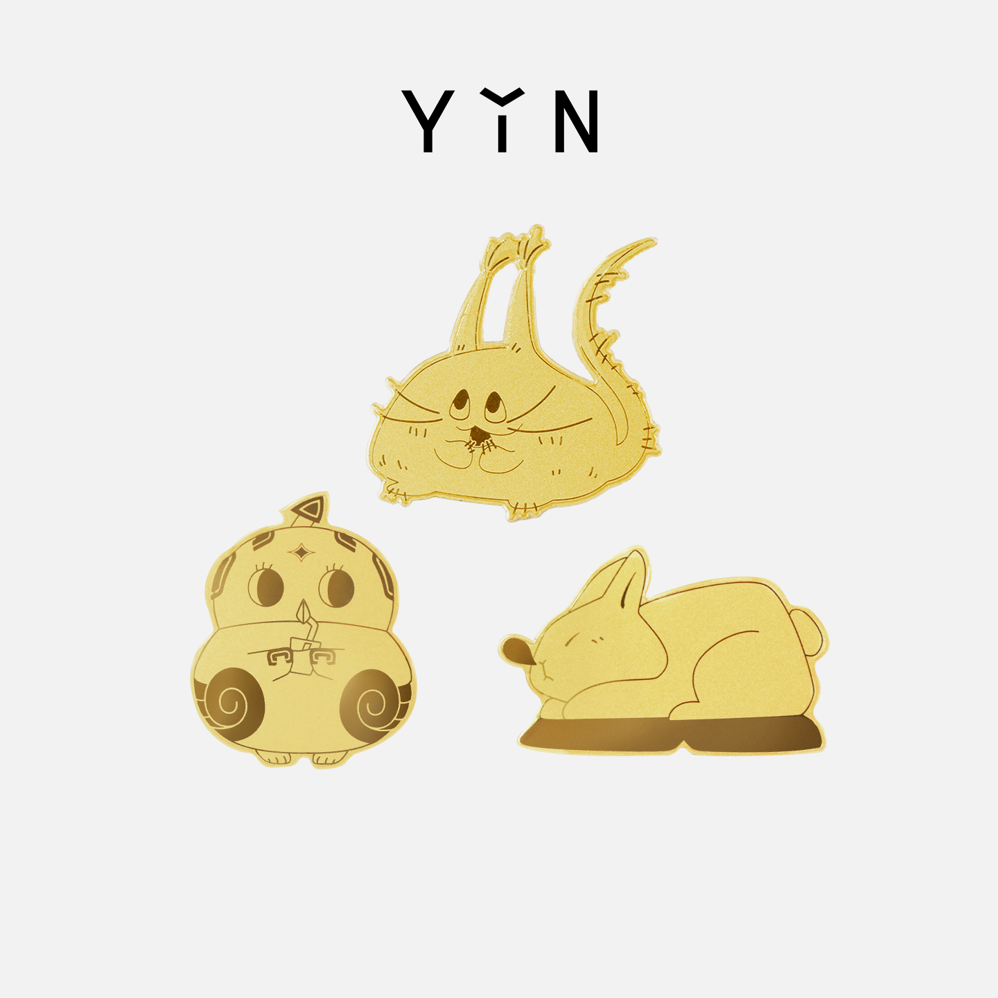 「迎」古物萌金片转运守护符黄金手机金贴金片