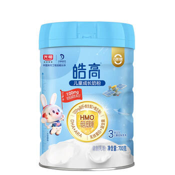 光明皓高儿童成长奶粉高钙骨骼发育3-15岁4段学生奶粉乳铁蛋白700g 商品图2