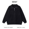 259626SDSA秋冬新款痞帅男装潮牌纯色半拉链翻领毛衣简约休闲套头上衣 商品缩略图1