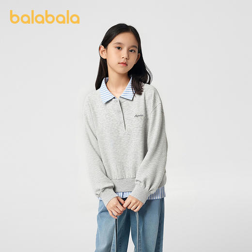 【商场同款】巴拉巴拉童装儿童卫衣女童2025秋新款t恤时尚假两件 商品图1