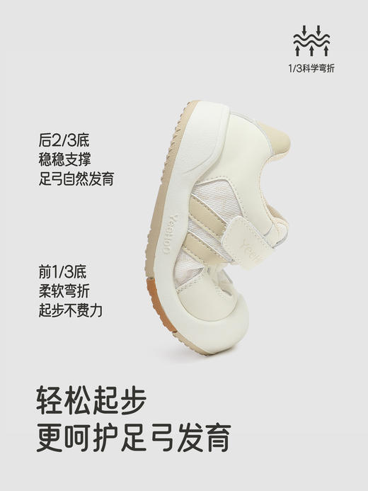 英氏儿童鞋男童舒适防滑软底学步鞋女童休闲运动鞋子YFXHJ3R124A 商品图4